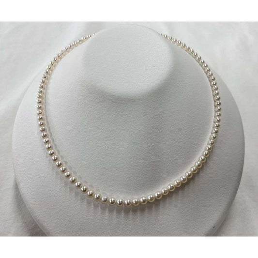 18K Gold Japanese Akoya Pearl Necklace